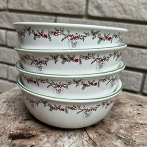 Pfaltzgraff Set of 4 Holiday Pattern Cereal Bowls - Victorian Lane